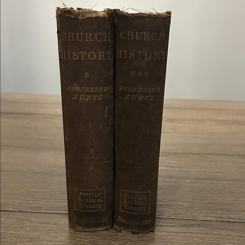 Antique Church History Books by Professor Kurtz 2 volumes only please read 1889